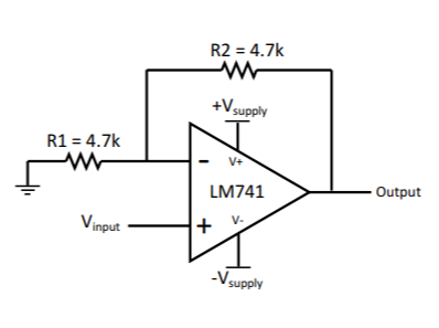LM741 Noninverting Amplifier Circuit.png